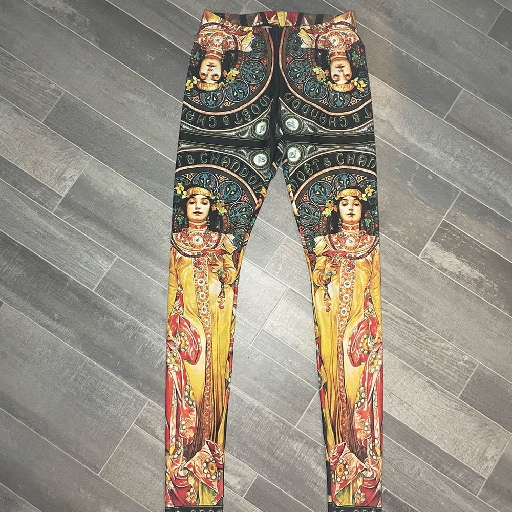 Poprageous Leggings  Color Splash Mid Rise Made In Los Angeles Sz Medium